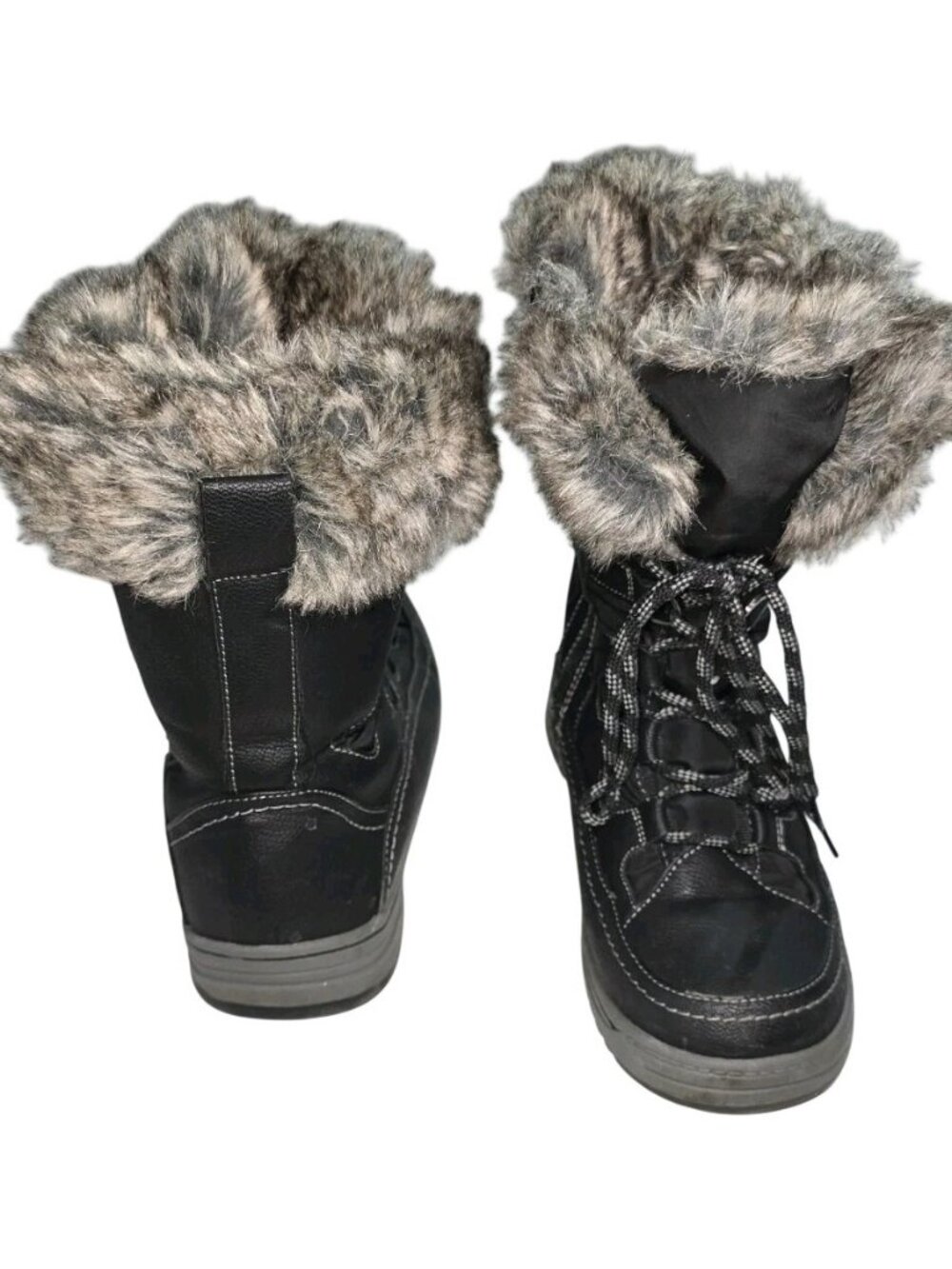 Vepose New York Women Winter Snow Boots Waterproof Anti Slip Faux Fur Sz 7 ZIP